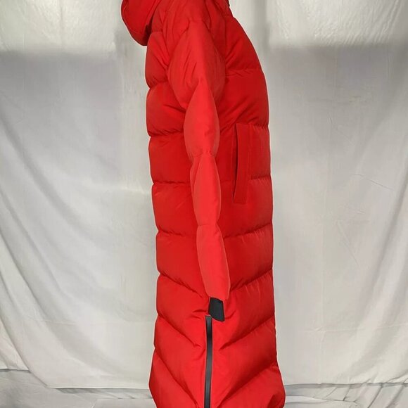 NEW THE RECYCLED PLANET Women's Jacket Lungo Long Size XS Red - Picture 8 of 8